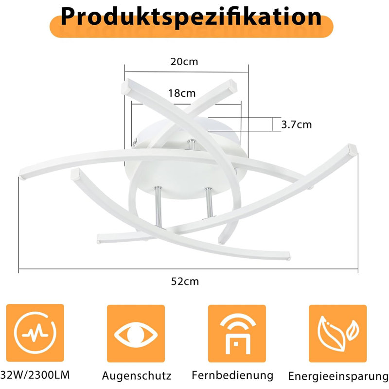 LED Semi Flush Mount, Stainless Steel