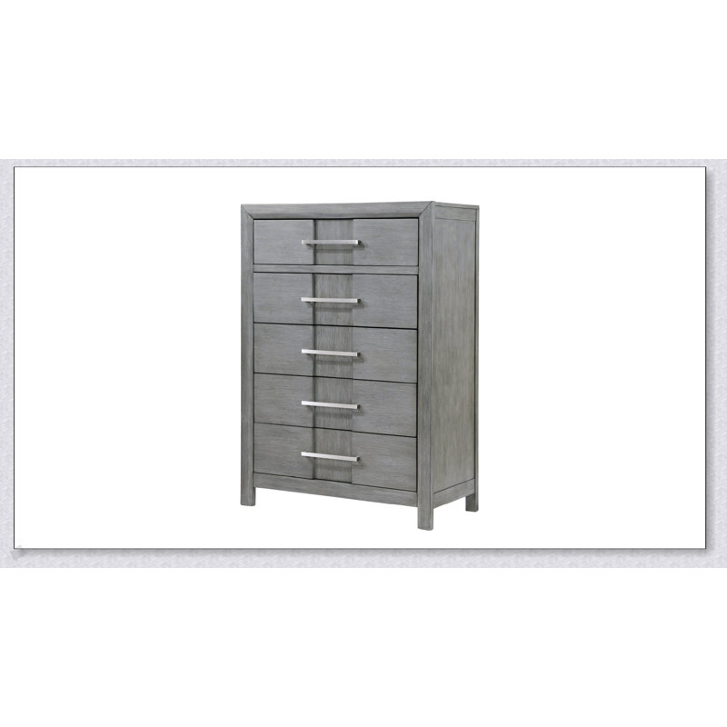 Commode 5 tiroirs Kenzo, Gris