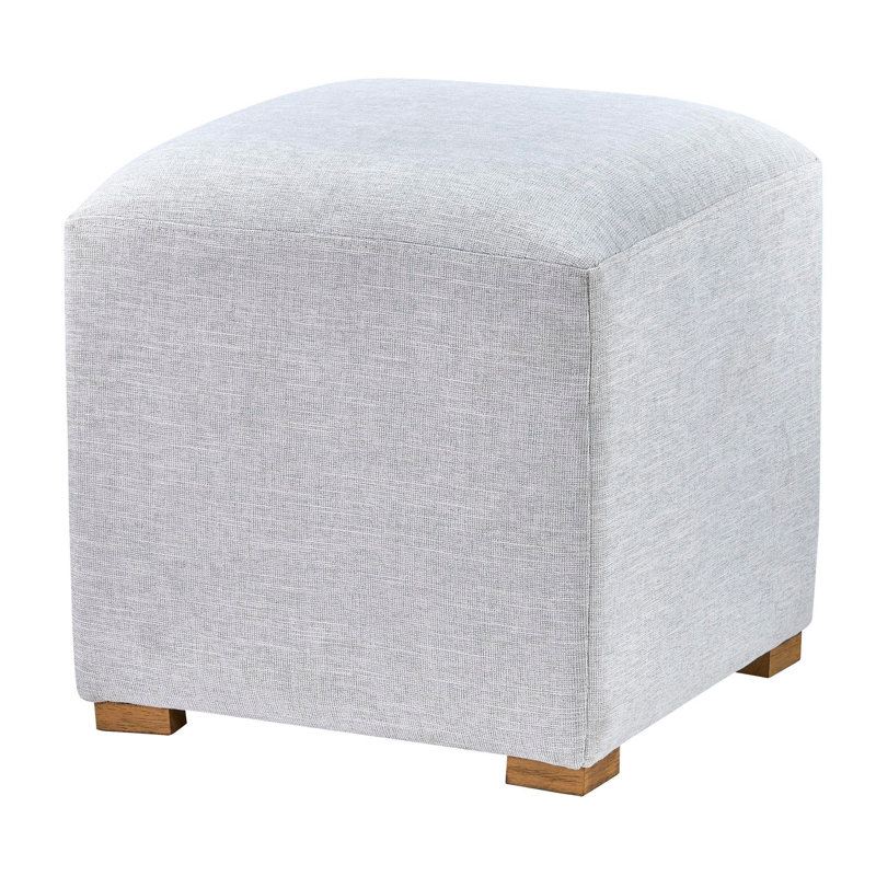 Byron Upholstered Accent Ottoman, Stucco
