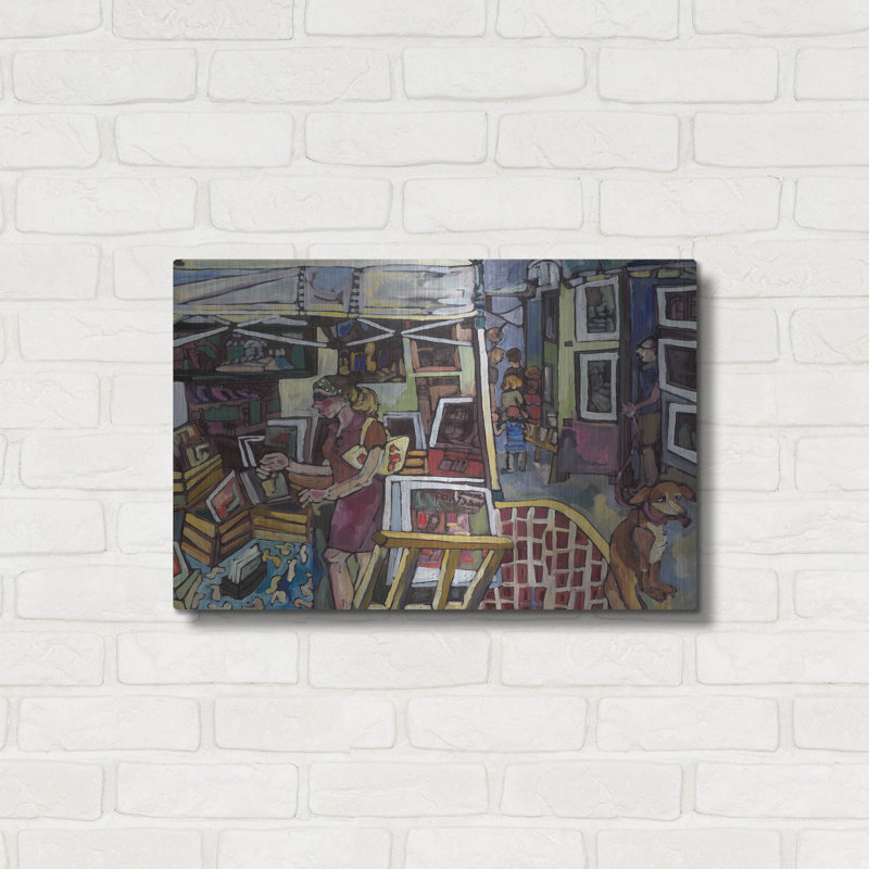 Art mural en métal luxueux «The Art Show» par Erin McGee Ferrell, 24 po x 16 po, H 16 po x l 24 po