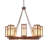16 - Light Dimmable Wagon Wheel Chandelier