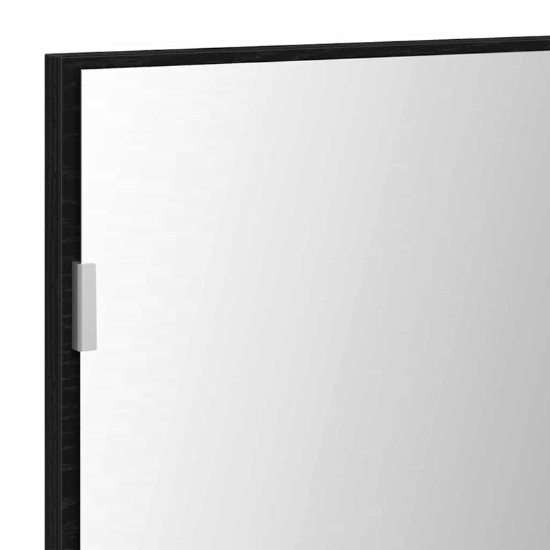 Bathroom Mirror 80 X 8.5 X 37 Cm Engineered Wood, Black Oak