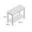 Funk Rectangular Teak Solid Wood Outdoor Buffet & Console Table - 100 cm W 45 cm D
