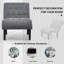 Chaise d'appoint rembourrée Abiha Canora Grey-1076409670