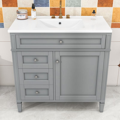 Meuble-lavabo ajustable avec 2 tiroirs Eleene