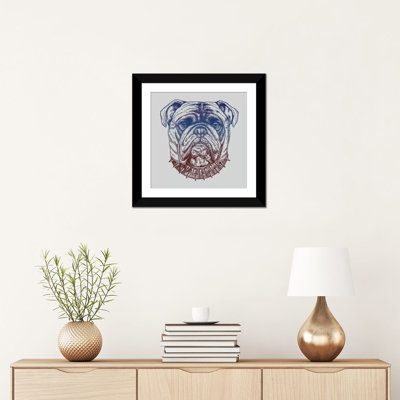 « bouledogue de petits pouces », impression sur toile