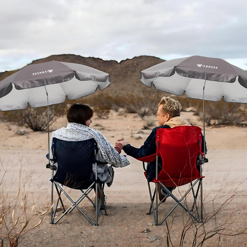 Parasol avec pince universelle et réglable, Gris