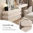 39.37"Cream-Style Slim Retractable Solid wood Vanity