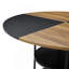 Table de salle à manger moderne de 47,3 pouces de diamètre à épissage circulaire - Rangement double couche