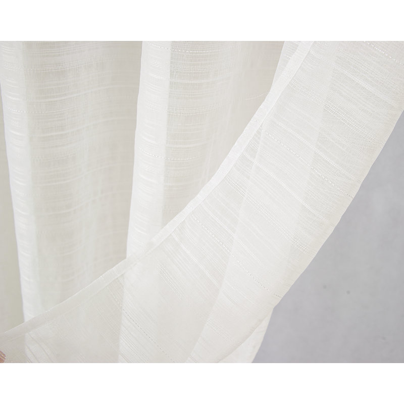 Hayle Semi Sheer Curtain Single Panel, Beige