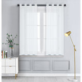 Goble Polyester Semi Sheer Curtains / Drapes Pair