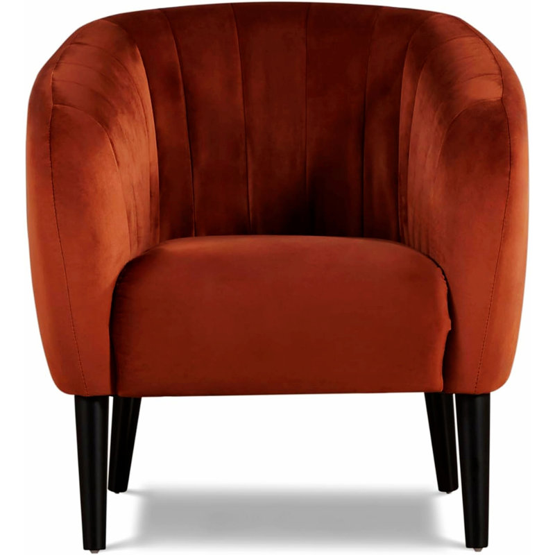 Chaise d'appoint, chaise rembourrée avec conception en tonneau