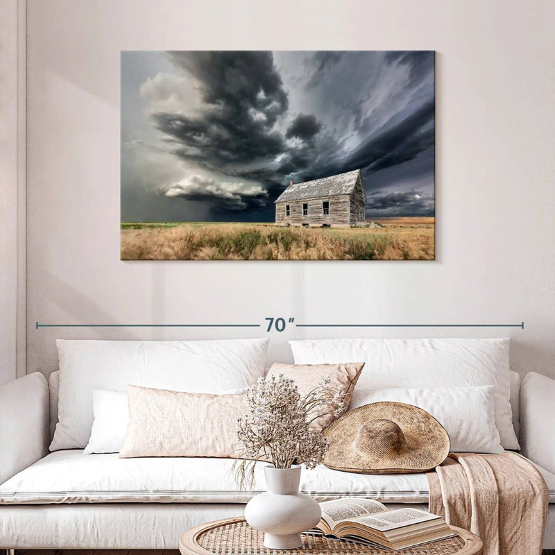 Alvord Supercell Over Schoolhouse, 30" H x 45" W