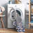 Fiennes Machine Washable Ivory and Blue Area Rug-1521375955