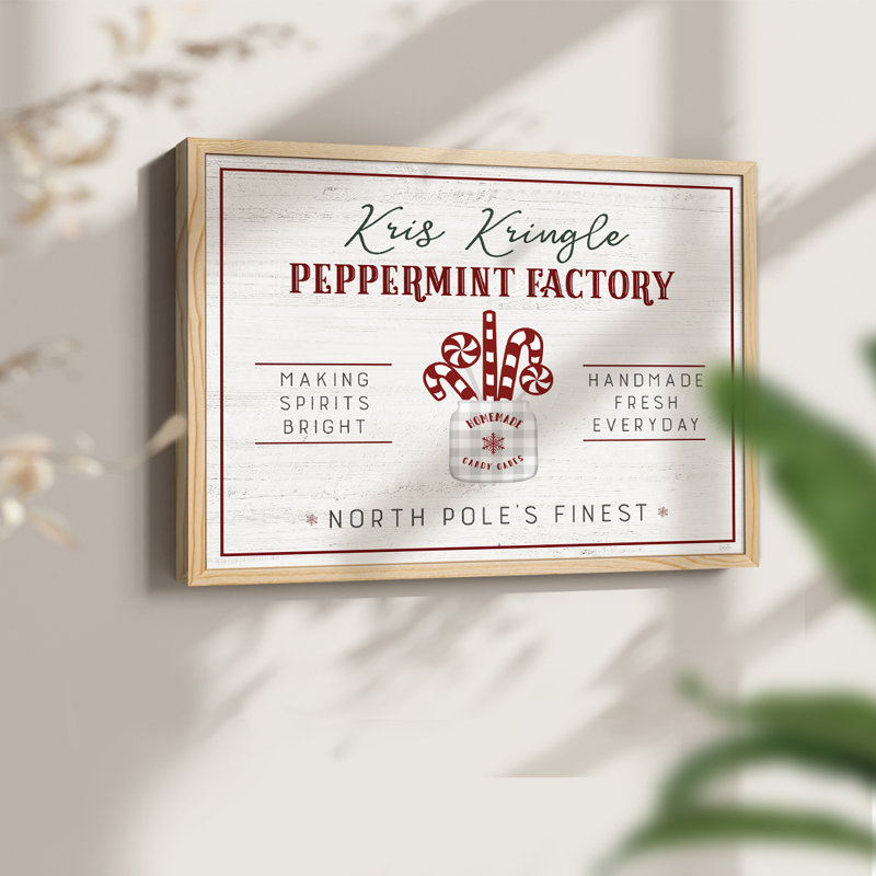 Menthe poivrée - reproduction encadrée, H 8 po x l 10 po, Naturel