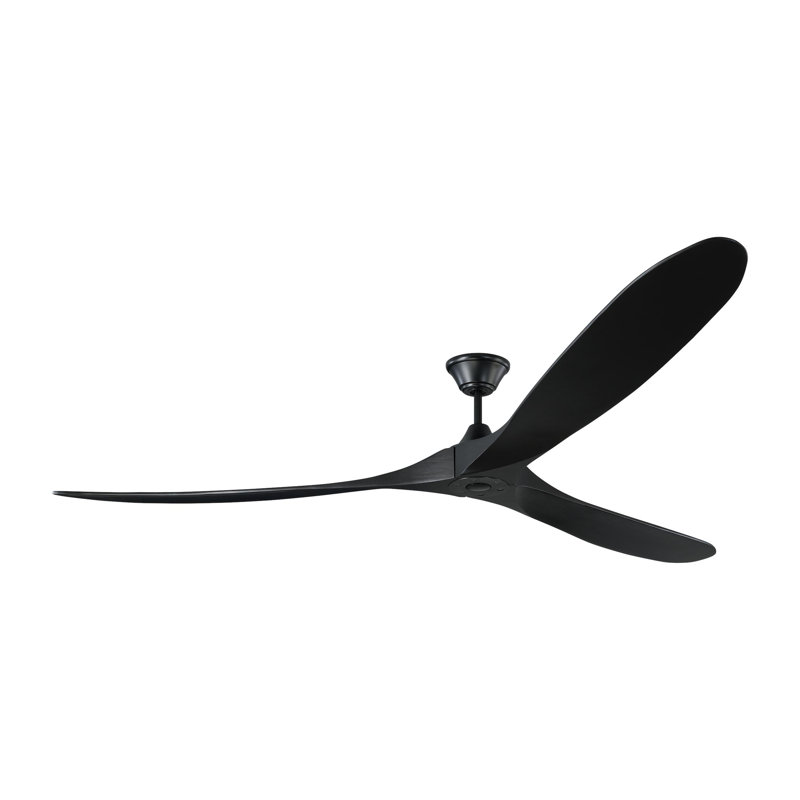 Maverick Downrod Ceiling Fan, 88 inches, Matte Black