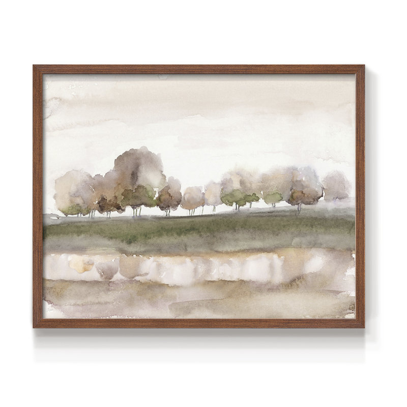 Printemps doux et doux - reproduction encadrée, H 16 po x l 20 po, Noyer