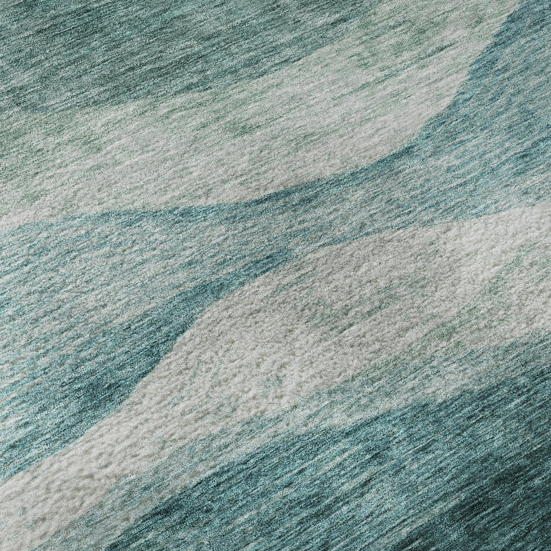 Premium Machine Washable Krause AMF1141 Swirls Rug, Tapis de couloir 2 pi 3 po x 7 pi 6 po