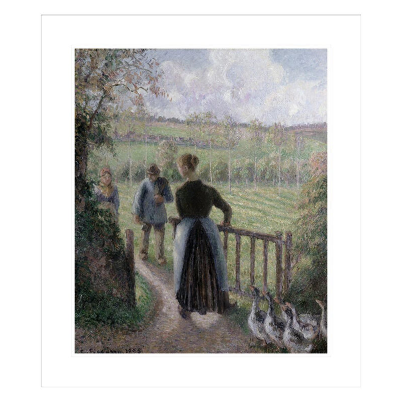 La femme aux oies par Camille Pissarro, H 27,01 po x l 23,5 po