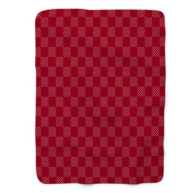 Polka Dot Red - 1 pièce Sherpa Premium, L 50 po x L 60 po