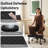 Ergonomic Office Chair for Cross-Legged Sitting with Adjustable Footrest & Wheels - Supportive PU Leather Desk Chair for ADHD Focus, Home Office, and Meditation-1587890195