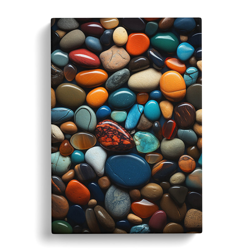 Pebbles Tachisme - Wrapped Canvas, 60cm H x 40cm W x 3cm D
