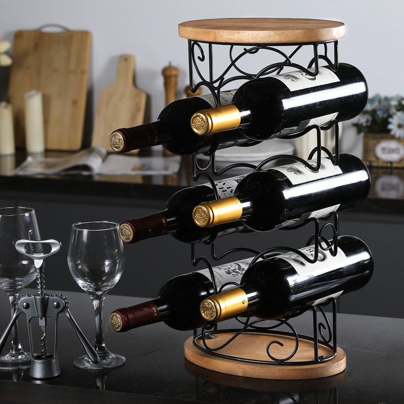 Tabletop Decorative Wine Bottle Holder Storage Rack