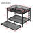 Queen Over Black Metal Bunk Bed With Trundle - Strong Support, Quiet Sleep, Space Utilization Storage Heavy Duty Build, Noise , Safe Guardrails-1251702597