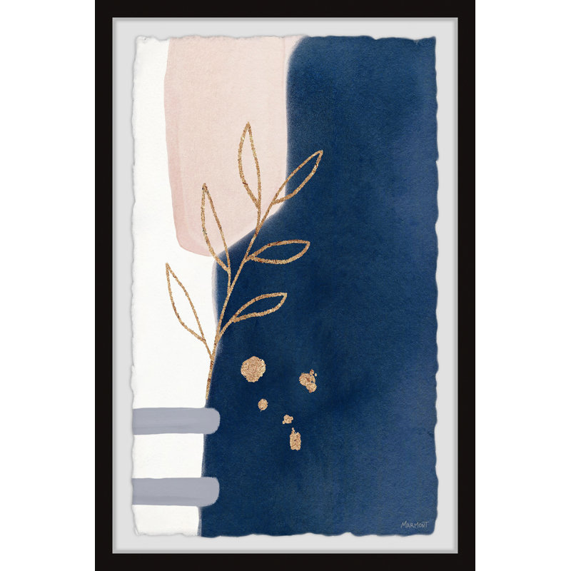 Beautiful Flower And Shapes - Single Picture Frame Painting, 30cm H x 20cm W x 3.81cm D