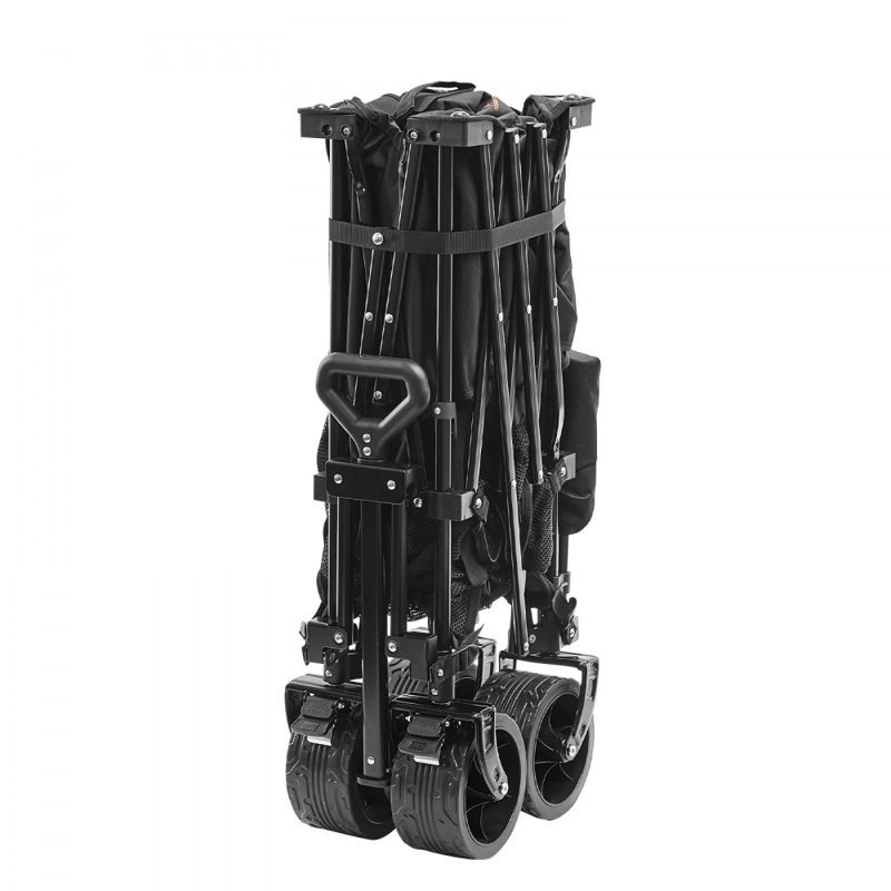 Foldable Double Decker Wagon, 400L Collapsible Wagon Cart with All-Terrain