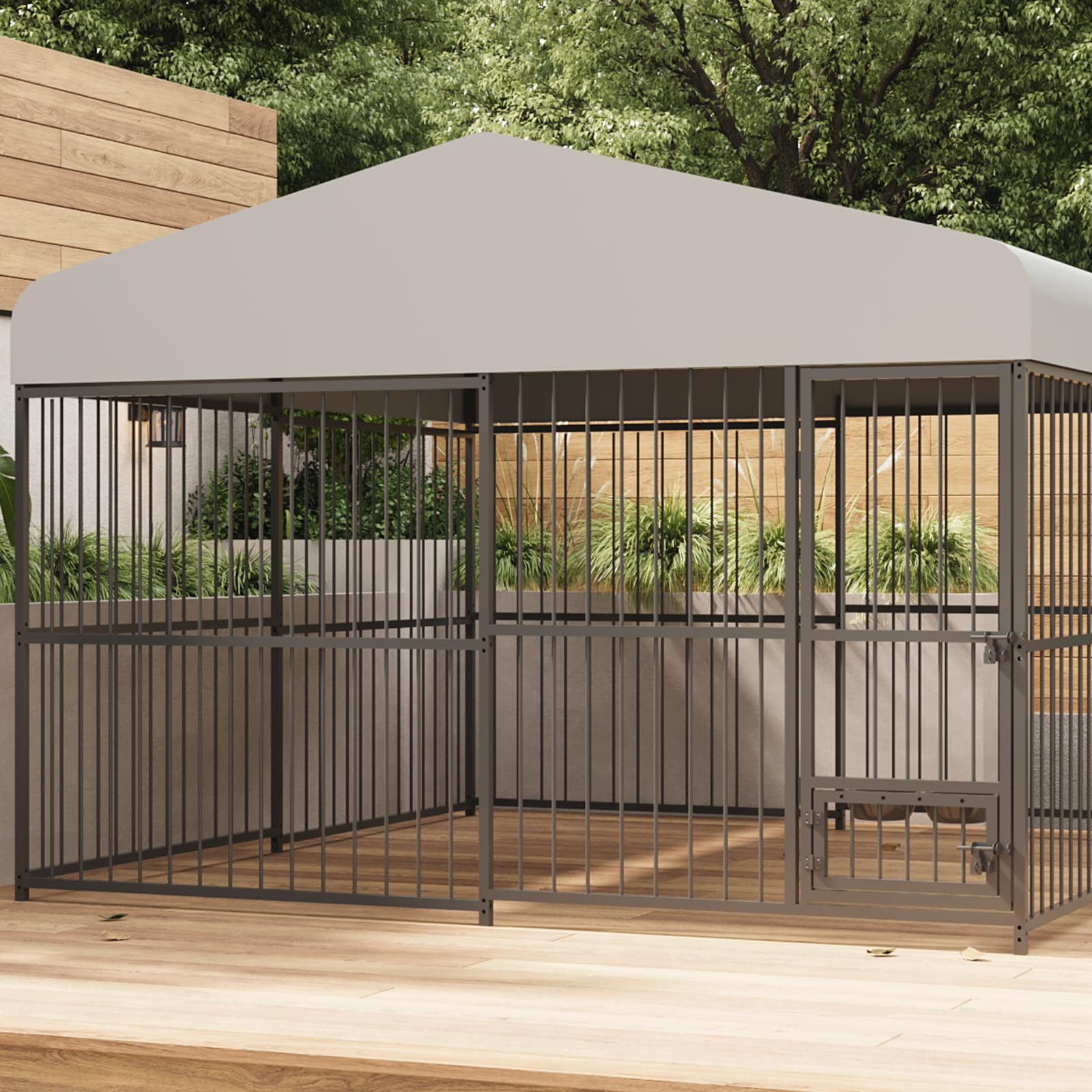 Trent Austin Design 10x10x6FT Large Outdoor Dog Kennel with Waterproof ...