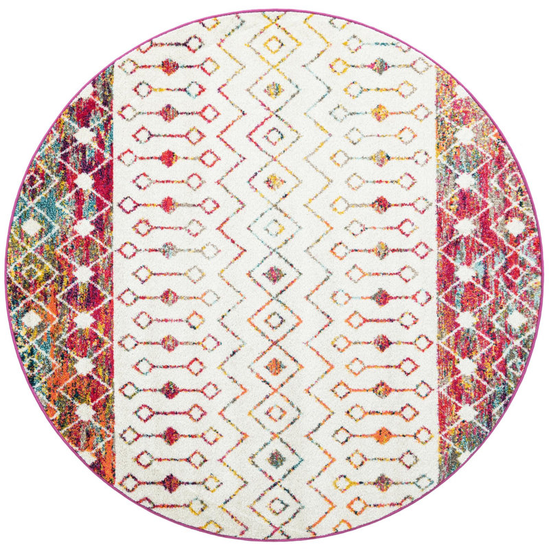 Abstract Indoor Rug, Round 6'