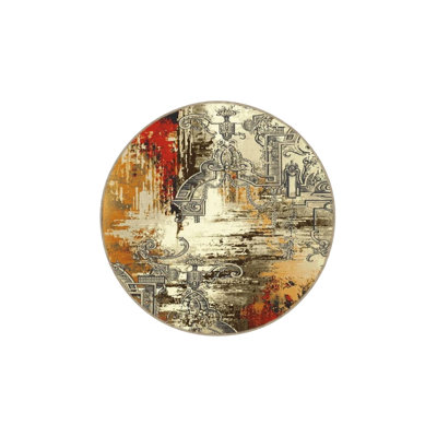 Embroidered Illustrated Patterned Woven Base Washable Carpet