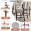 Ensemble de 4 tabourets de bar de style Mid-Century de 40,4 po avec dossier et tabourets revêtus de lin avec pieds en bois massif pour la salle à manger de l'îlot de cuisine (chaises 4 pièces)-2090522877