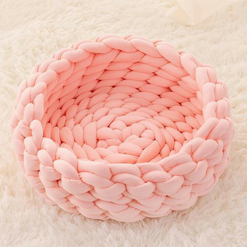 Tapis de lit pour animal de compagnie, Rose, Très petit (l 13 po x P 13 po x H 5,5 po)