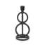 Bougeoir en aluminium double cercle noir Arman