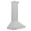 Hotte murale en acier inoxydable satiné convertible ZLINE avec coquille colorée et poignée en acier inoxydable ZLINE-70705915