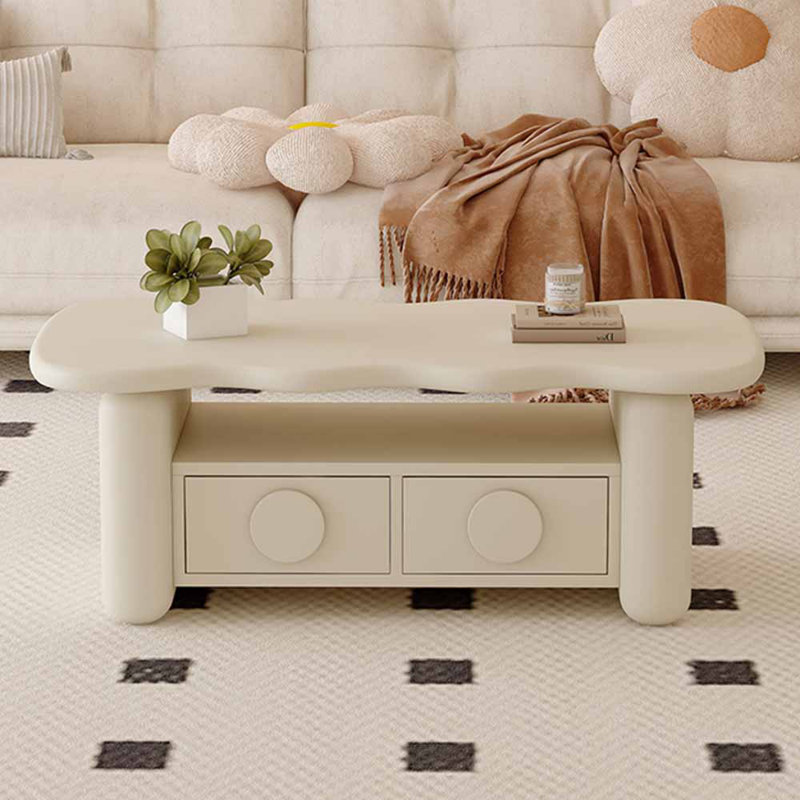 Multi-functional creative design simple tea table, White, White