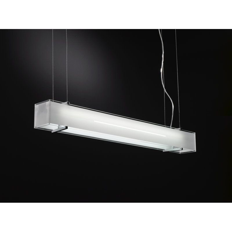 Trave 2 - Light Chrome Geometric Pendant, 64 cm, White
