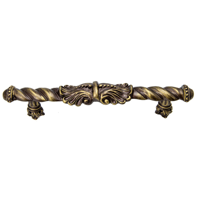 Acanthus 5 inches c.c. large pull Romanesque style in Oil Rub Bronze, Antique Brass, 5"