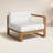 Upland Teak Wood Right Arm Patio Chair
