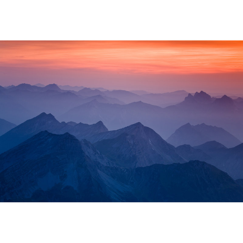 Coucher de soleil au mont Wingmar, H 32 po x l 48 po