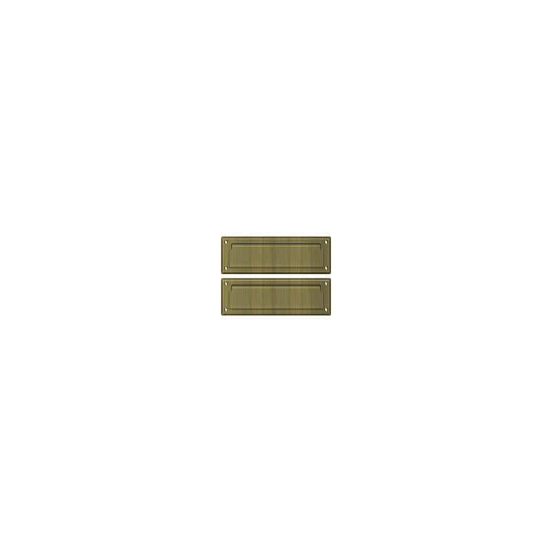 9" in x 3" Brass Mail Slot, Antique Brass