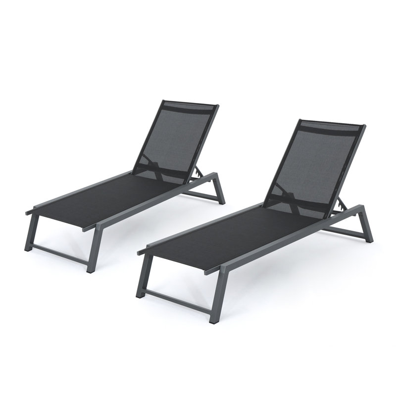 Chaise longue Myers (Mp2), Grey, Noir