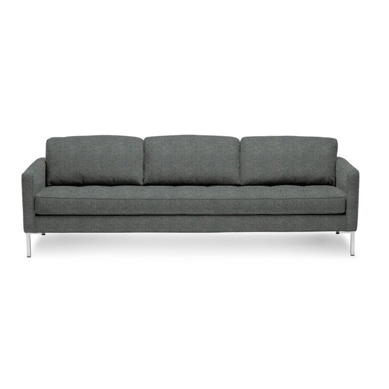 Paramount Sofa, Sanford Ceramic Crossweave, Metal, 32" H x 95" W x 34" D