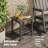 HDPE Rocking Chair Set of 2 with Table - High Back Adirondack Outdoor Patio Furniture