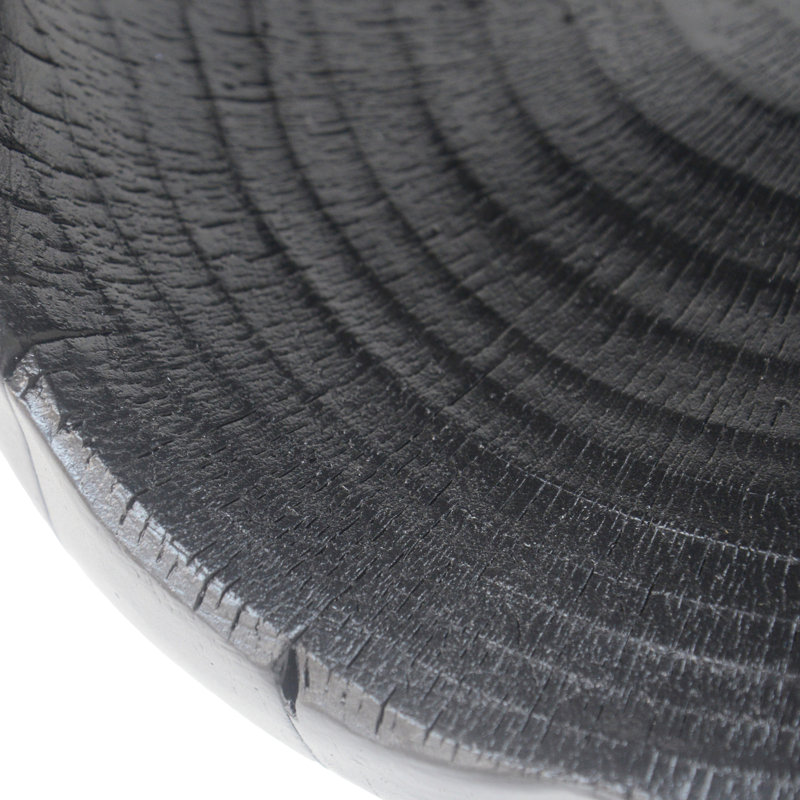 Table d'appoint ronde noire Hollow