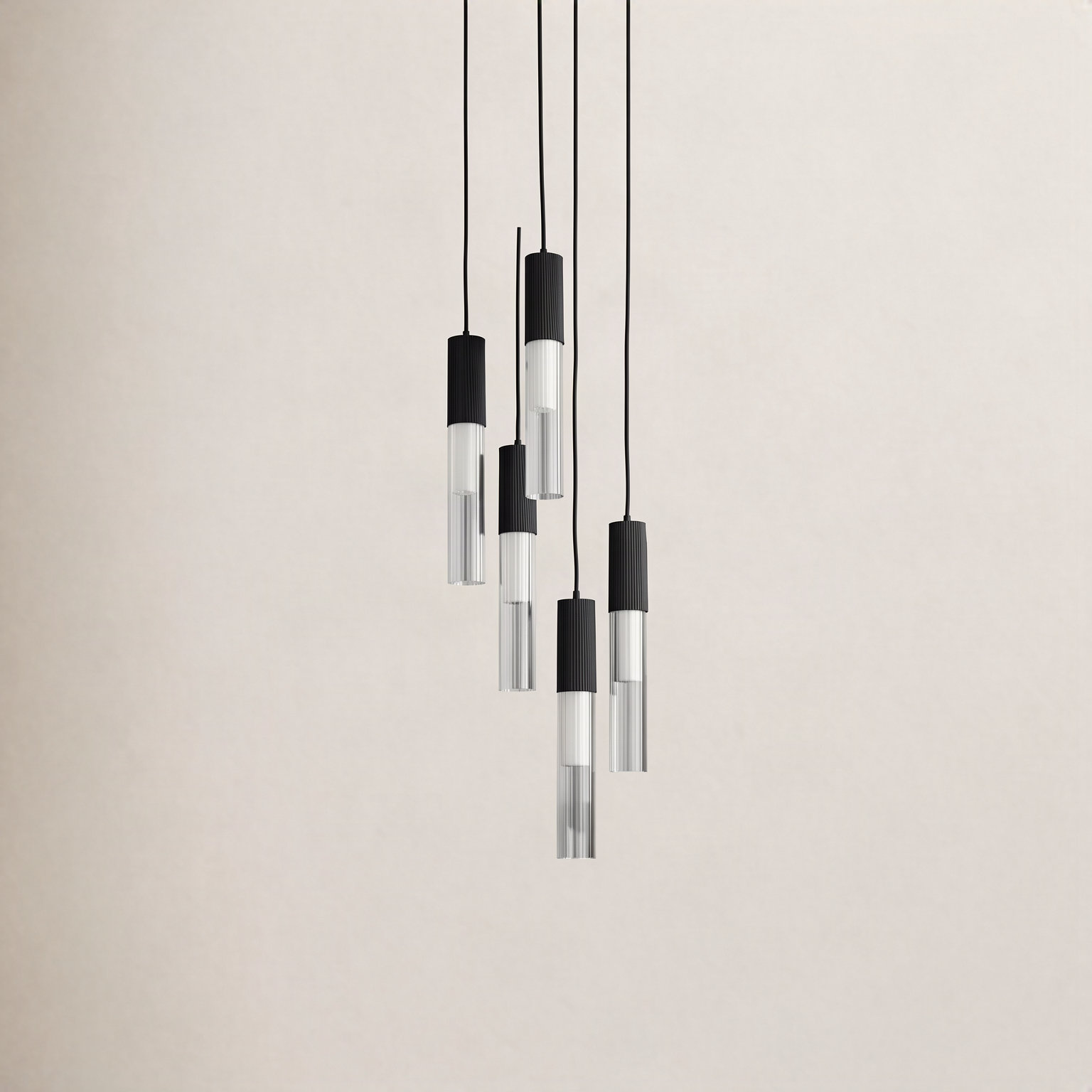 Colbie 5 Light LED Pendant, Black