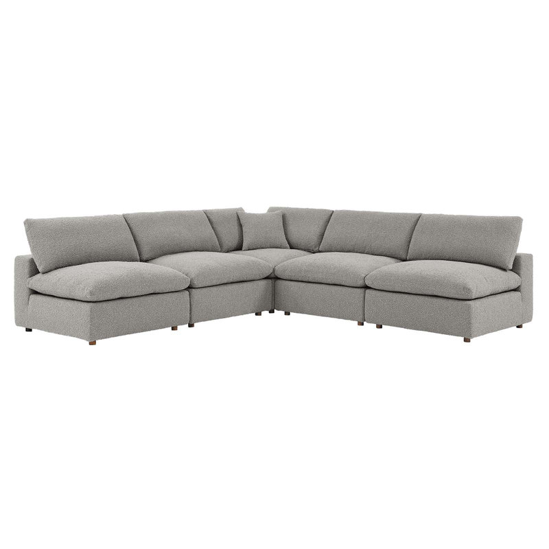 Canapé modulaire 5 pièces Commix, Gris clair