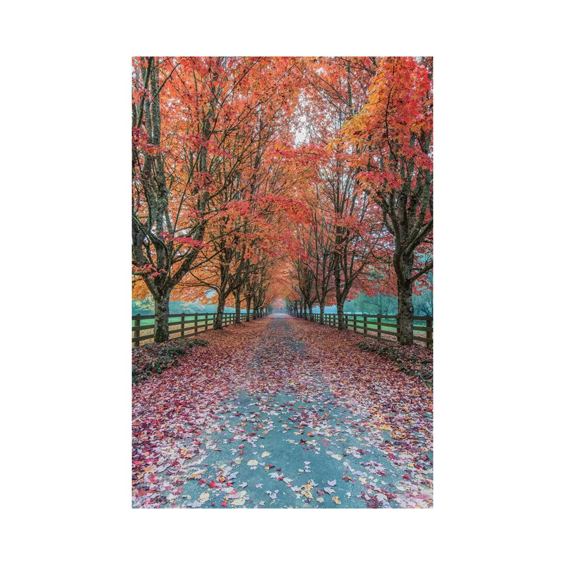 Autumn Country Lane par - Toile tendue, H 18 po x l 12 po x P 1,5 po